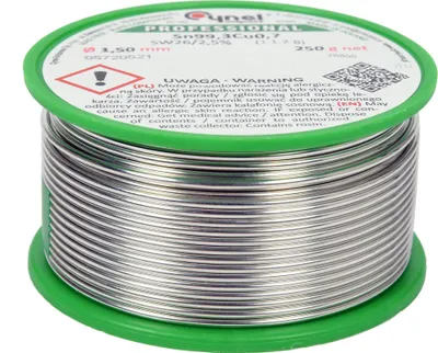Immagine prodotto di Stagno senza piombo, 1,5 mm, 250 g