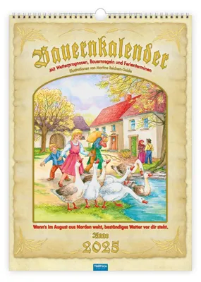 Produktbild von Trötsch Großbildkalender Bauernkalender 2025 mit Wetterprognosen Bauernregeln und Ferienterminen