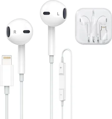 Produktbild von In Ear Kopfhörer lightning Anschluss iPhone, Stereo Headset, kopfhörer mit kabel, Intergrierte Steuerung, Anrufe und Musik,kabelgebunden, für iPhone