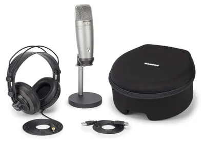 Produktbild von Samson C01U Pro Podcasting Pack, Studio-Mikrofon, 10 - 30000 Hz, 32 Ohm, 16 Bit, Kabelgebunden, USB