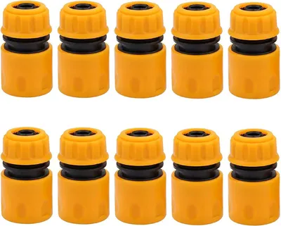 Imagen del producto de Conjunto de conectores para mangueras, 1/2 pulgada, de 10 piezas, de plástico, para jardín y riego