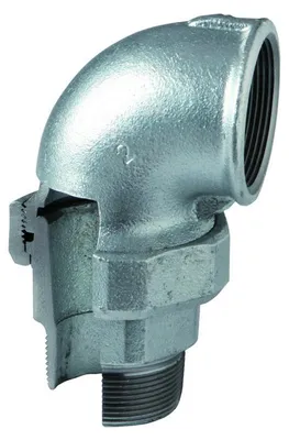 Image de Raccord conique coudé, galvanisé, filetage intérieur/extérieur Atusa n° 98 FM 1″