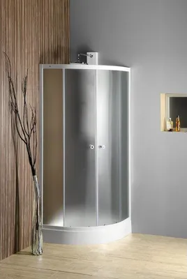 Produktbild von Aqualine ARLEN Viertelkreis-Duschabtrennung 900x900mm, Brick Glas