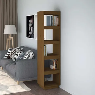 Productafbeelding van vidaXL Boekenkast/Roomdivider, honingbruin, 40x35x167cm, massief grenenhout - Boekenkast - Boekenkasten - Houten boekenkast - Roomdivider