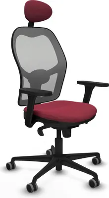 Immagine prodotto di Sedia da ufficio con poggiatesta Jorquera Piqueras y Crespo 3D036G1 rosso granata