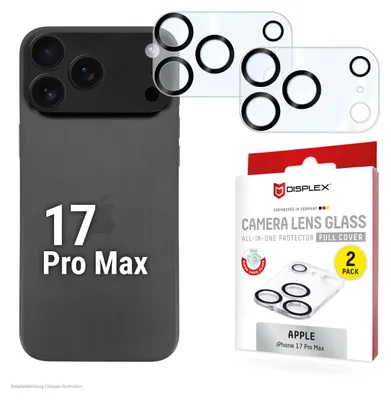 Produktbild von DISPLEX Kamera-Schutzglas Apple iPhone 17 Pro Max, 2 Stück