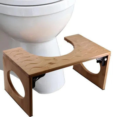 Image de Brosse WC en bambou avec support pour la salle de bain
