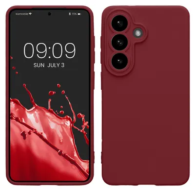 Produktbild von kwmobile Handyhülle für Samsung Galaxy S26 Hülle - weiches Handy Silikon Case - Schutzhülle Cover - Bordeaux Violett