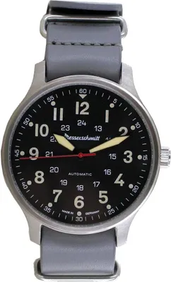 Produktbild von Aristo Herren Messerschmitt Uhr Fliegeruhr Automatik ME-6332NAVY-2 Leder