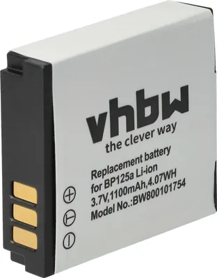 Produktbild von vhbw Akku Ersatz für Samsung IA-BP125A, IA-BP125A/EPP, IA-BP125EPP, AD43-00197A, BP125A, IA-BP125 für Videokamera Camcorder (1100 mAh, 3,6 V, Li-Ion)