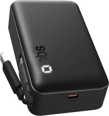 Obrázok produktu pre Powerbanka SBS 10000 mAh 20 W LCD USB-C čierna