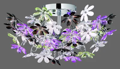 Produktbild von Trio - Deckenleuchte FLOWER - Grau - 51x51x25 cm