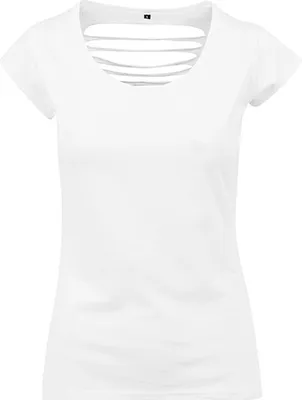 Immagine prodotto di Build Your Brand BY035 - T-shirt da donna con taglio posteriore / schiena scoperta - Colore: Bianco - Taglia: M