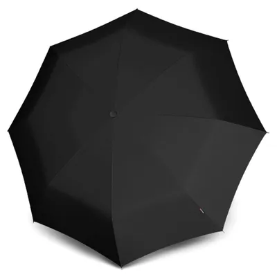 Produktbild von Knirps Taschenregenschirm Regenschirm T.260 Medium Duomatic Crook Handle Black schwarz