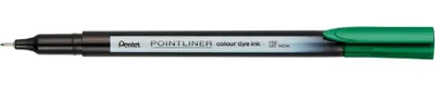 Produktbild von Pentel Fineliner S40 mit stabiler, metallgefasster Faserspitze, 0,4 mm, grün