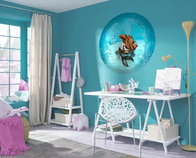 Produktbild von Komar Vlies Fototapete rund und selbstklebend "Ariel Dreaming" - Größe: 128 x 128 cm (Breite x Höhe) - 1 Stück