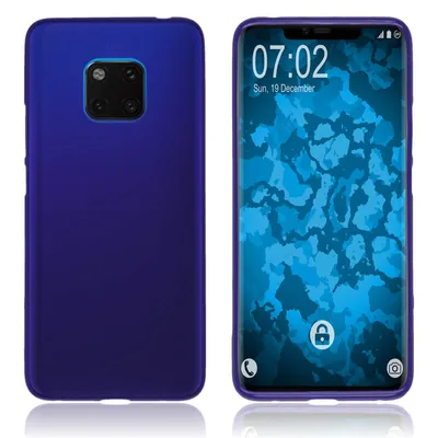 Produktbild von PhoneNatic Case kompatibel mit Huawei Mate 20 Pro - lila Silikon Hülle matt Cover