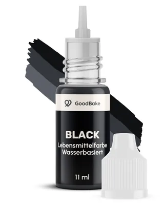 GoodBake Lebensmittelfarbe Schwarz, wasserbasiert, flüssig, 11 ml