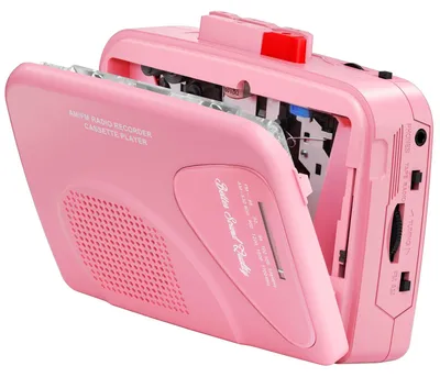 Immagine prodotto di Lettissimo lettore e registratore a cassette portatile con radio AM/FM e clip da cintura