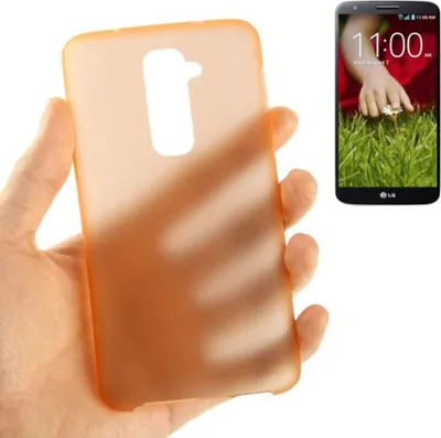 Produktbild von Schutzhülle Case Ultra Dünn 0,3mm für Handy LG Optimus G2 / D802 Orange Transparent