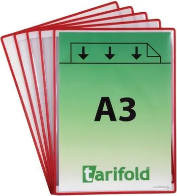 Produktbild von Sichttafel selbsthaftend A3 rot VE=5 Stück