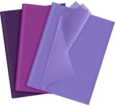 Produktbild von Geschenkpapier Set 60 Blätter – 3 Farben in Lila für DIY und Dekoration