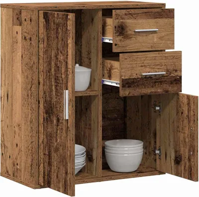 Zdjęcie produktu dla vidaXL Kredens z szufladami z drewna odzyskanego 60 x 31 x 70 cm materiał drewnopochodny