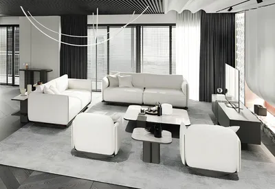 Produktbild von Wohnzimmer-Set Sofas Sessel TV-Möbel Couchtisch Beistelltisch