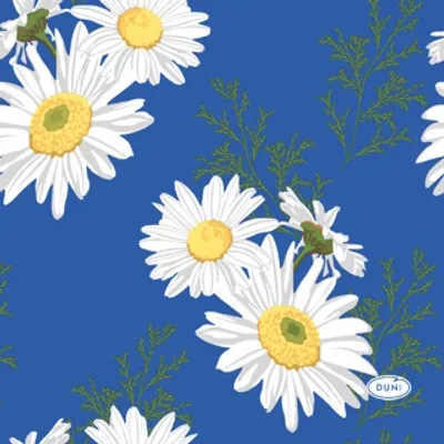 Immagine prodotto di Tovaglioli Duni blu margherita 24x24 cm | 12 pezzi