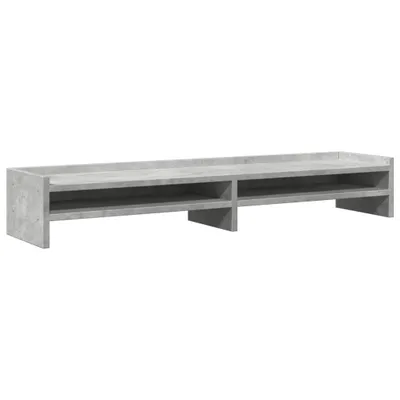 Image de vidaXL Support d'écran gris béton 100x24x16 cm Bois composite