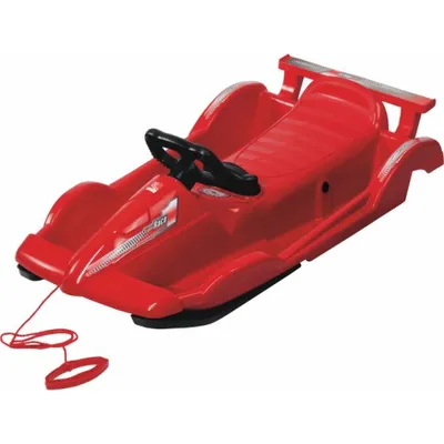 Produktbild von Alpen Gaudi Bob Schlitten Alpen Race Rot Zugseil mit Kunststoffgriff 1 Sitzplatz