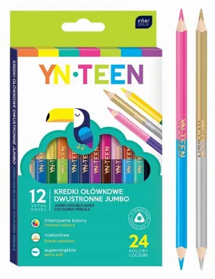 Produktbild von Interdruk Doppelseitige Buntstifte Set 24 Farben