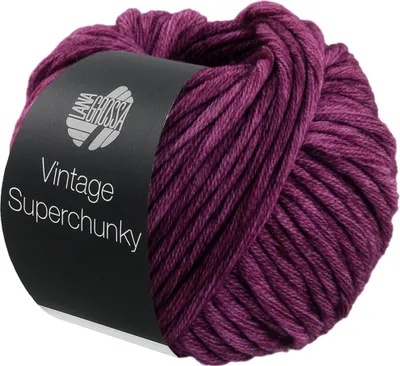 Produktbild von Lana Grossa VINTAGE SUPERCHUNKY 100 g Merinoklassiker mit Ton in Ton Farbeffekt 80 m Farbe 502 - Bordeaux