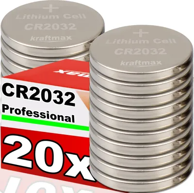 Produktbild von 20er Pack CR2032 Lithium Hochleistungs- Batterie für professionelle Anwendungen - Neuste Generation