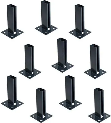 Produktbild von Pfostenträger Aufschraubhülse 10er Set 40x60 mm Doppelstabmatten Zaun Anthrazit