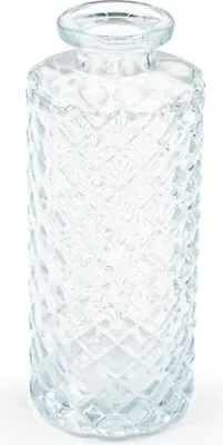 Image de Blümelhuber Set de 5 petits vases en verre Décoration de mariage - Petit vase - Vase Moderne - Décoration Printemps - Plantes Déco Set de fleurs séchées Vases Décoration de mariage (Blanc)