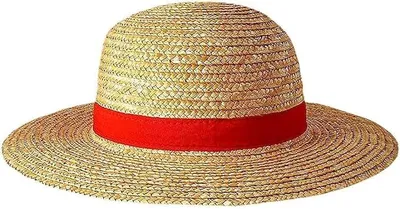 Produktbild von 24costumes One Piece Strohhut aus der erfolgreichen Serie, Monkey Ruffy Luffy Piece, Anime Cosplay Kostüm Sonnenhut Anime Kinder & Erwachsene