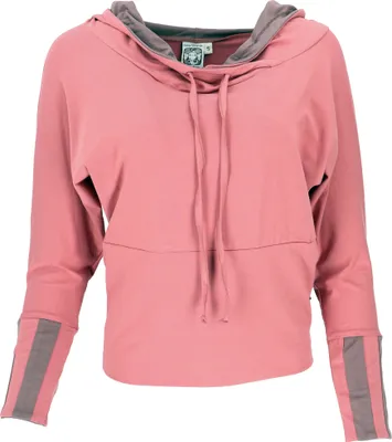 Produktbild von Hoodie aus Baumwolle, Talliertes Kapuzenshirt, Yogashirt - Blush, Damen, Pink, Elasthan,Baumwolle(Bio), Größe: S