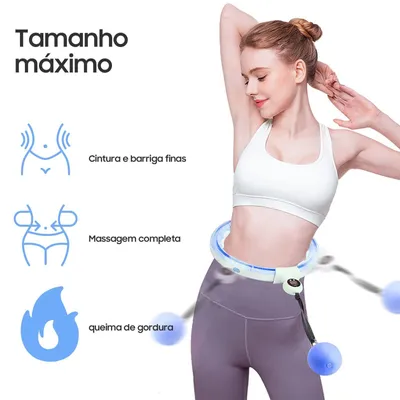 Obrázok produktu pre iceagle hula hoop hula hoop so záťažovou loptou so 16 uzlami nastaviteľná/odnímateľná (masáž fitness 2v1 {počet dielov} - kusy pre dospelých, začiatoč