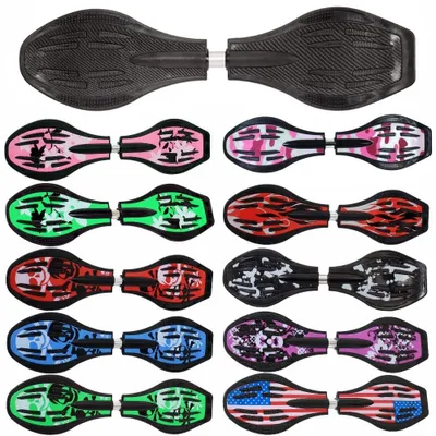 Produktbild von Wave Board Waveboard Surfboard - ABEC9 Kugellager - LED-Räder - Bis 120 kg - Mit Tasche