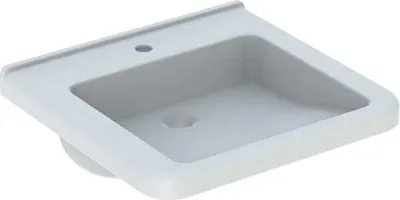 Produktbild von Geberit Waschtisch Square RENOVA COMFORT barrierefrei, mit Hahnloch, ohne Überlauf 550 x 525 mm weiß