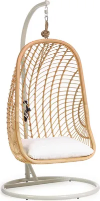 Produktbild von Hängesessel Ekaterina 105 x 105 x 197 cm Rattan Sessel Sitzgelegenheit Neu