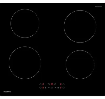 Immagine prodotto di Piano cottura a induzione Oceanic OCEATI4Z7B, 4 zone, 7200 W, nero, vetroVetroceramica, controllo touch, 9 livelli di potenza + funzione booster, 4 timer, blocco di sicurezza per bambini, spegnimento automatico