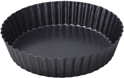 Zdjęcie produktu dla Forma do tarty - Forma do pieczenia quiche - Do samodzielnego wypieku - Z odpinanym dnem - Ø 24 cm - Czarna