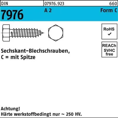 Produktbild von Reyher  Blechschrauben DIN 7976 A 2 5,5 x 22 -C A 2 (500 Stück)