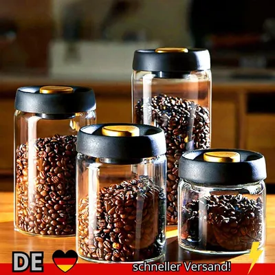 Produktbild von Kaffeebohnen Behälter Vakuum Glas Vorratsdose