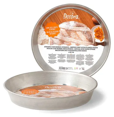 Produktbild von DECORA, 0060828 Rundes Pastiera-Rondell Ø 28 x 4 h cm, Aus Zinnband, Gleichmäßig