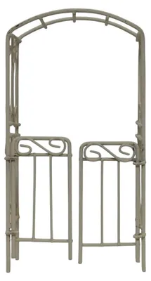 Produktbild von Minigarten Rankbogen mit Türen, weiß, Metall, Höhe 15 cm