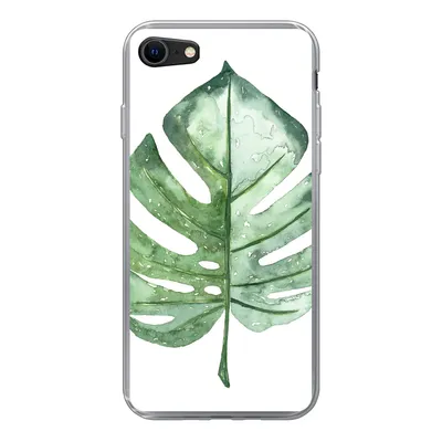 Produktbild von MuchoWow® Handyhülle Schutzhülle Hülle für iPhone 7 Aquarell - Monstera - Blatt Silikon Softcase Handy Hülle - Kartenhalter