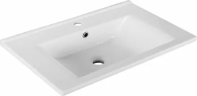 Zdjęcie produktu dla Aqualine Zuno - Umywalka 650x450 mm, z przelewem, z otworem na baterię, biała 9065